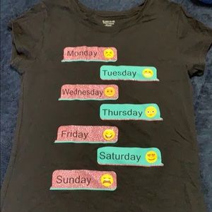 Girls XL emoji graphic T-shirt